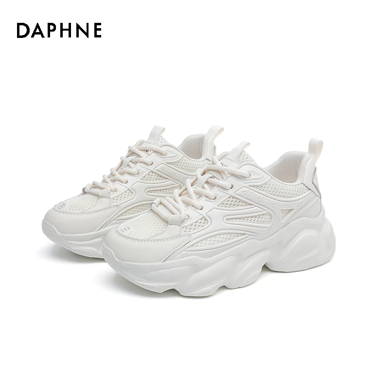 达芙妮2025春季新款女鞋厚底透气老爹鞋夏季时尚百搭休闲运动鞋