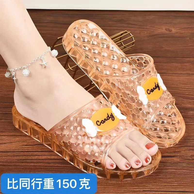 妈妈女款水晶拖鞋外穿女夏季室内浴室防滑时尚按摩厚底不臭脚凉鞋