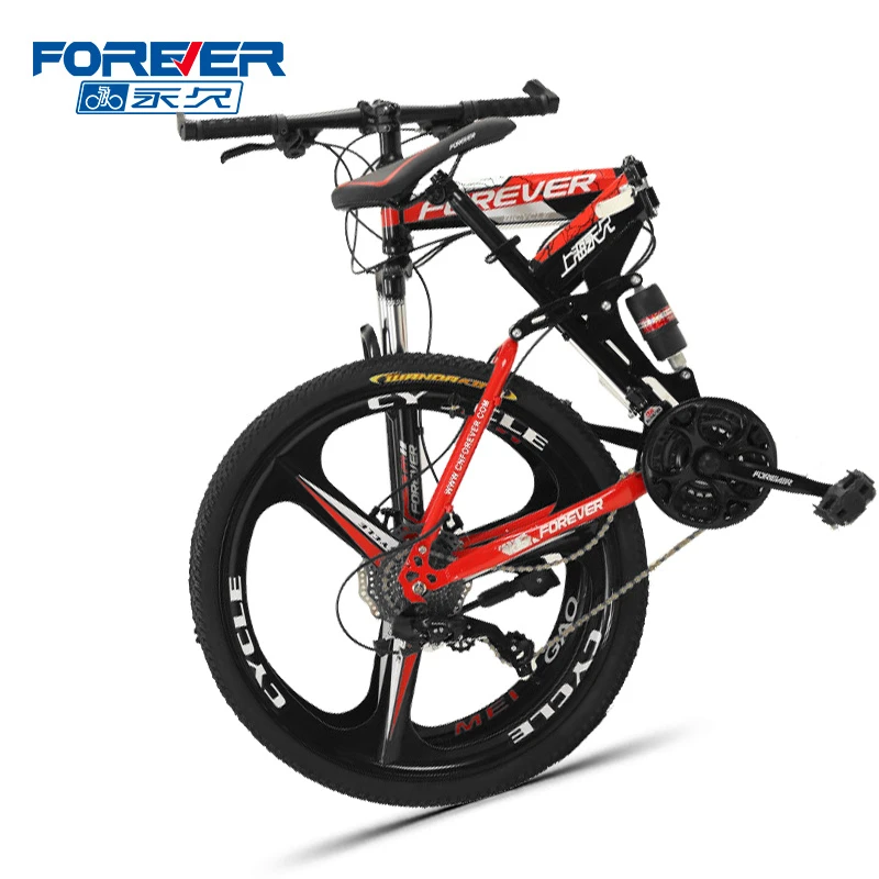 FOREVER/永久官方骑行店新款折叠变速山地自行车成人越野公路单车