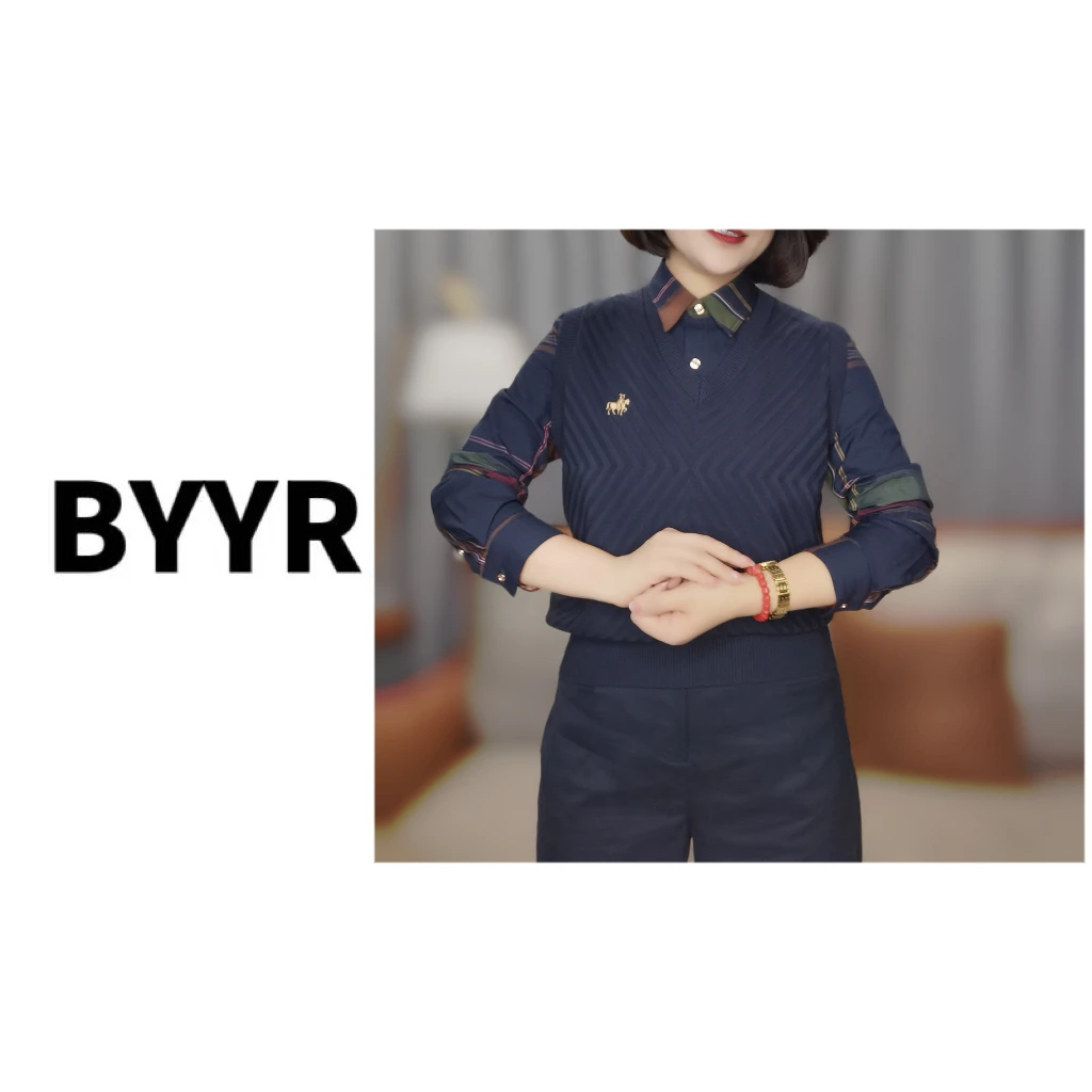 BYYR高定款简约V领刺绣马甲（816031）