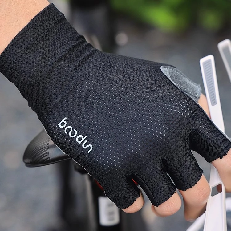 boodun骑行手套半指薄款男女公路山地自行车短指单车装备减震透气