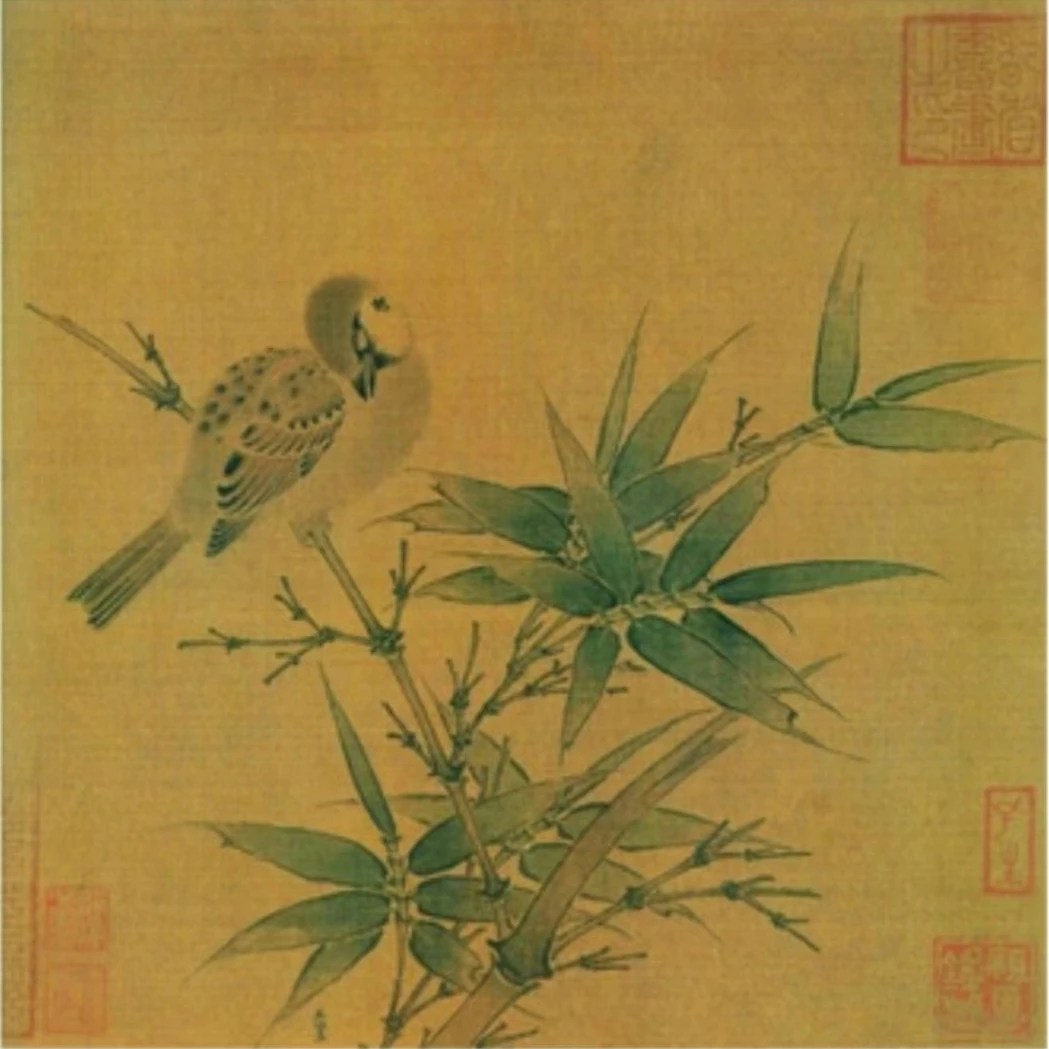 《竹雀图》纸本~工笔国画宋画课