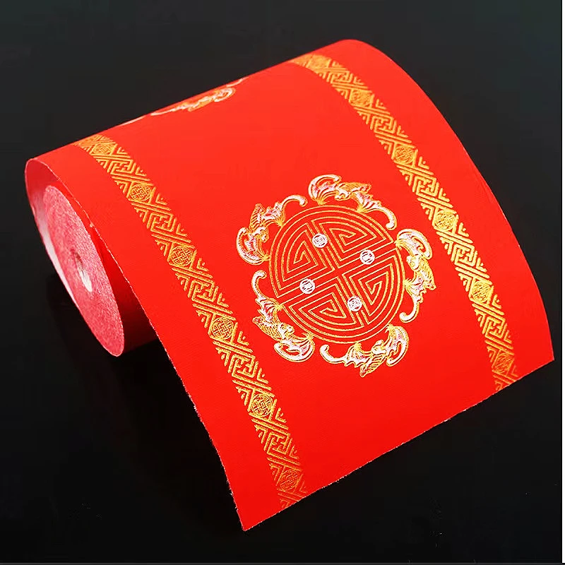 【荷仙子推荐】加厚双色万年红长卷对联宣纸空白手写对联专用春联