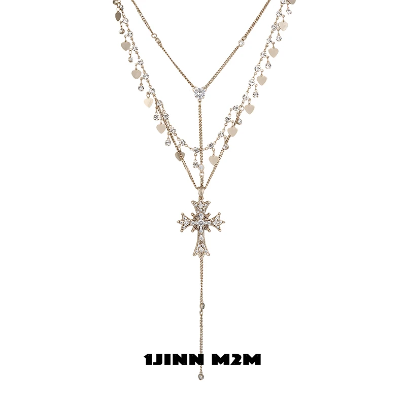 铜合金吊坠 【夏VV专属】 1JINN M2M 复古巴洛克风双层叠戴项链