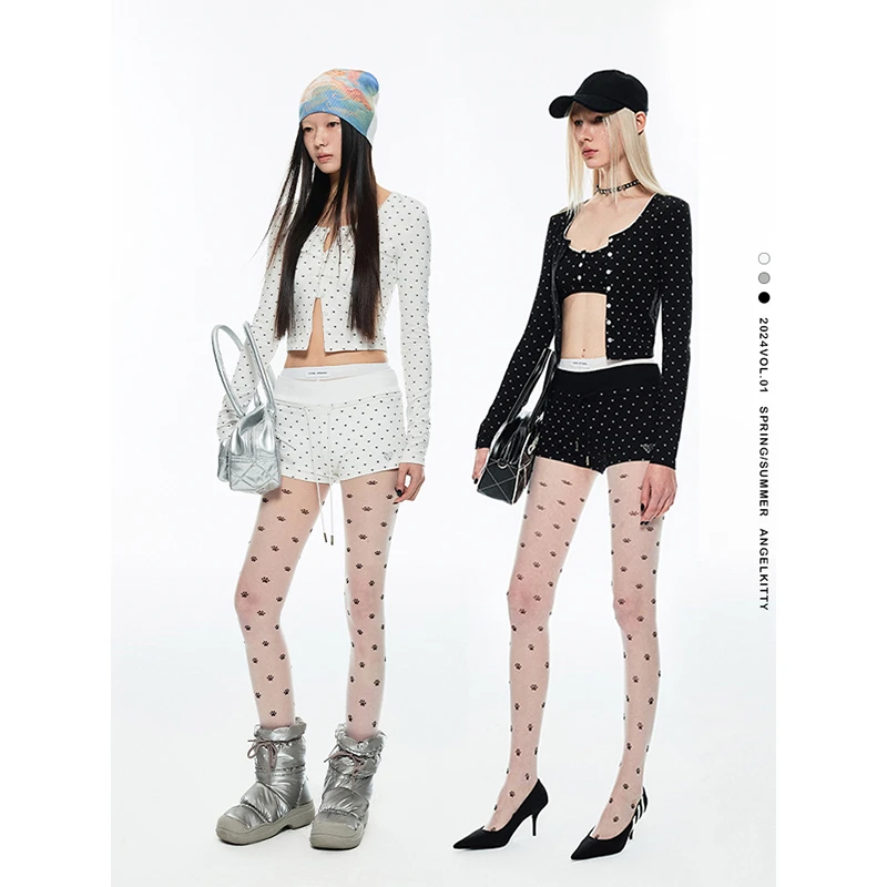 1JINN STUDIO 时尚百搭针织花边紧身短开衫