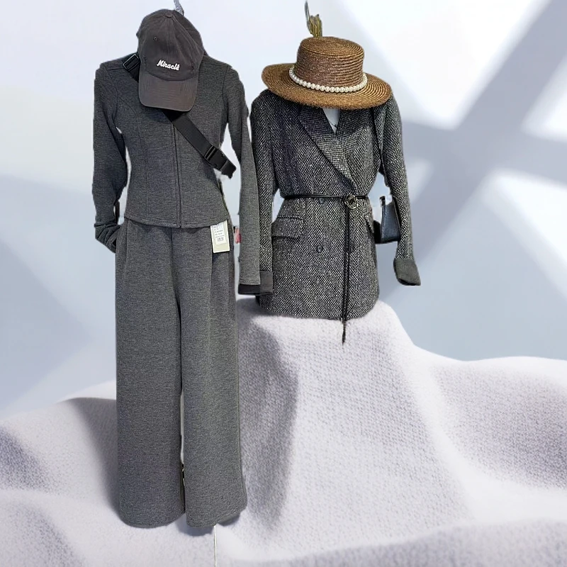 羊绒毛衣外套女冬季时尚气质羊毛两件套装显瘦轻奢秋冬潮牌时尚