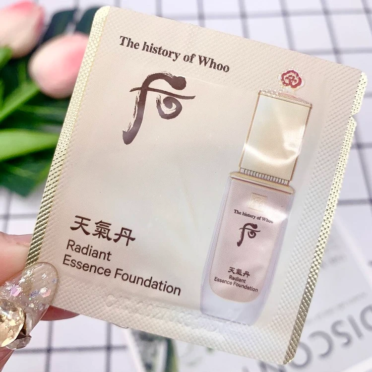 THE WHOO/后天气丹璀璨精华粉底液小样21#1ml*30片遮瑕经典紧颜