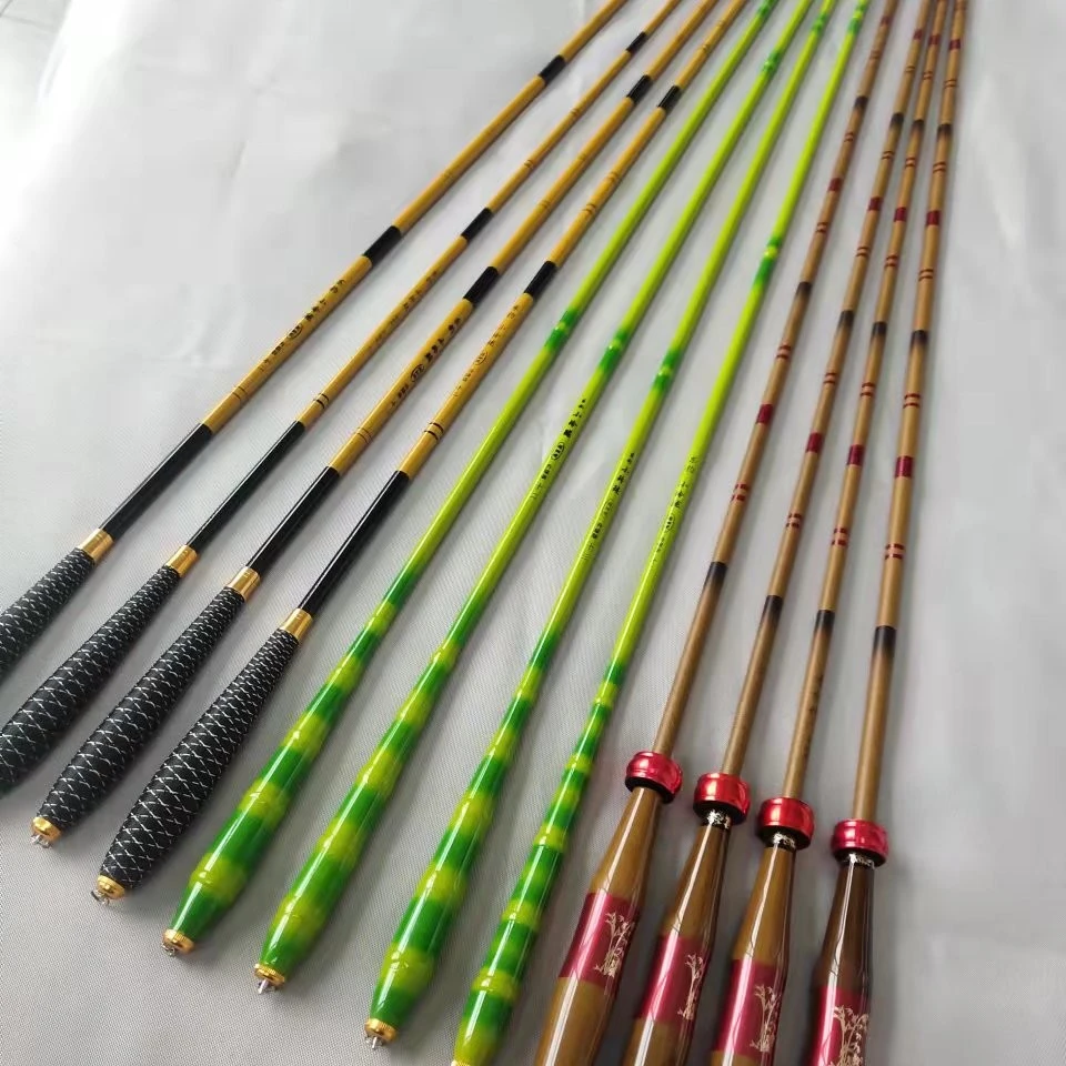 37调四色可选超细超轻鲫鱼竿绿色黄色金色 喜欢硬竿的不要拍哦