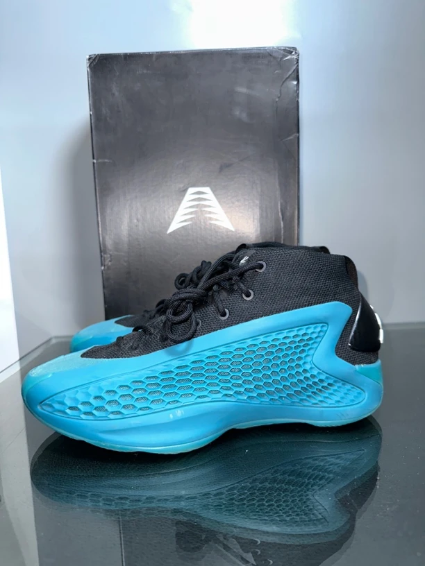 40码 95新 Adidas 阿迪达斯 AE1 爱德华兹1 蓝黑 实战篮球鞋