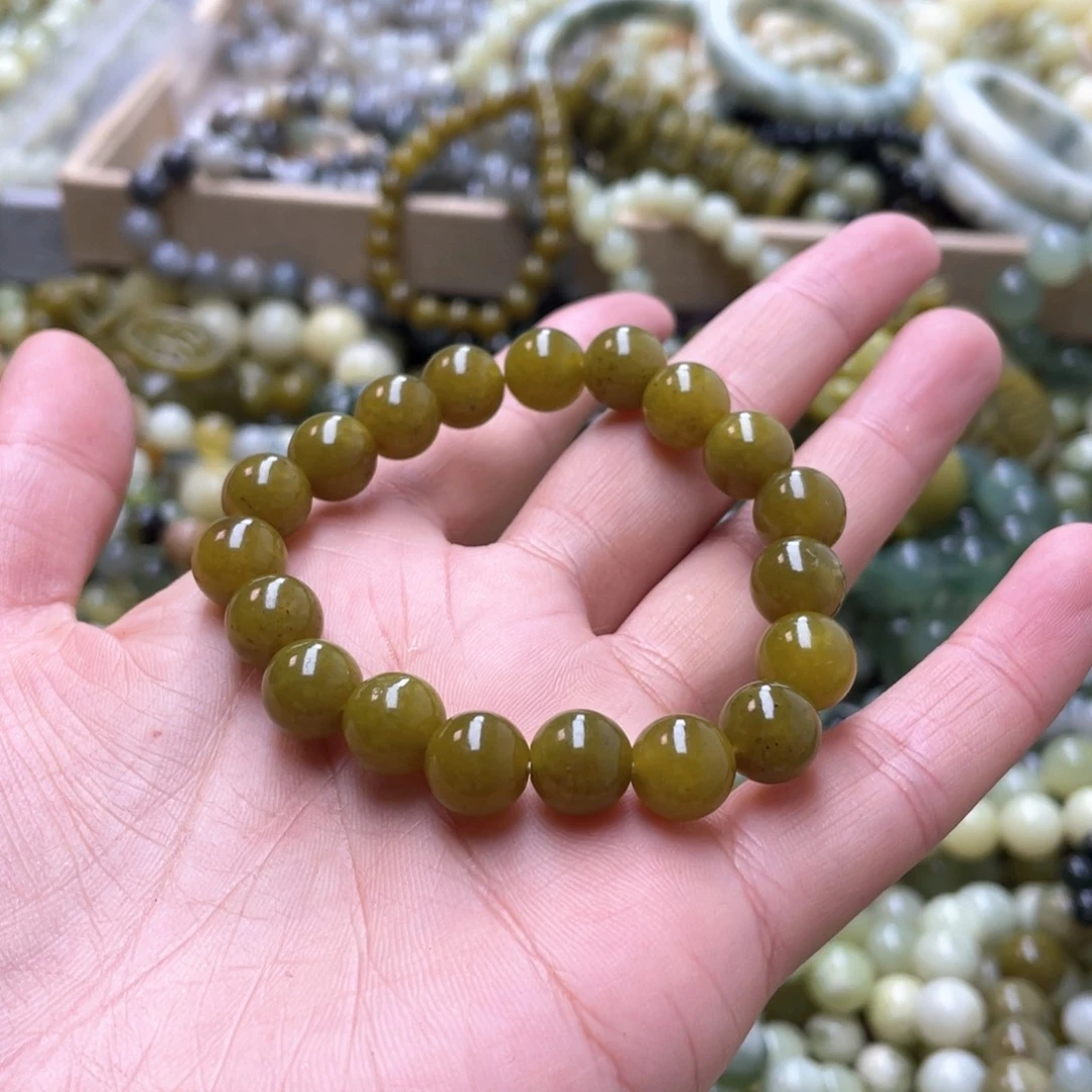 蛇纹石玉手链未镶嵌