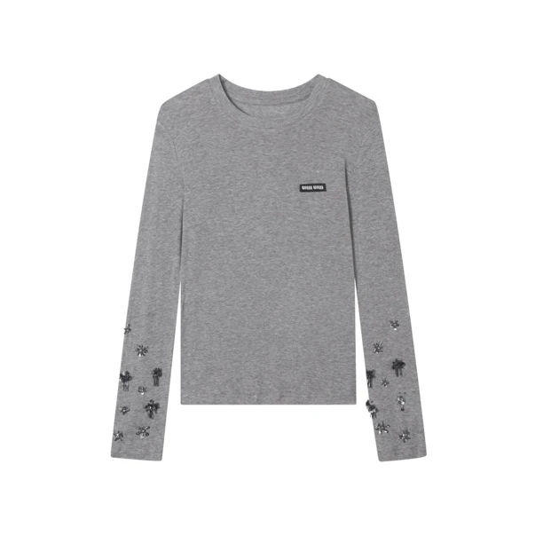 Bamancai-入秋人手一件雅丹风重工手工订钻莱赛尔天丝羊毛内搭