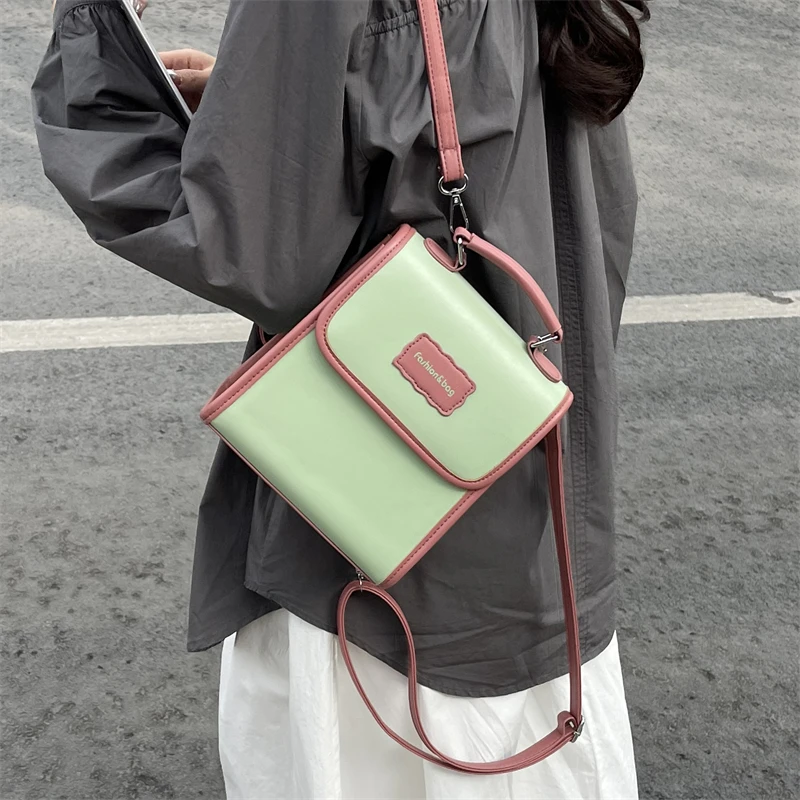 今年流行双肩包女2024新款简约洋气书包大学生旅行手提单肩斜挎包