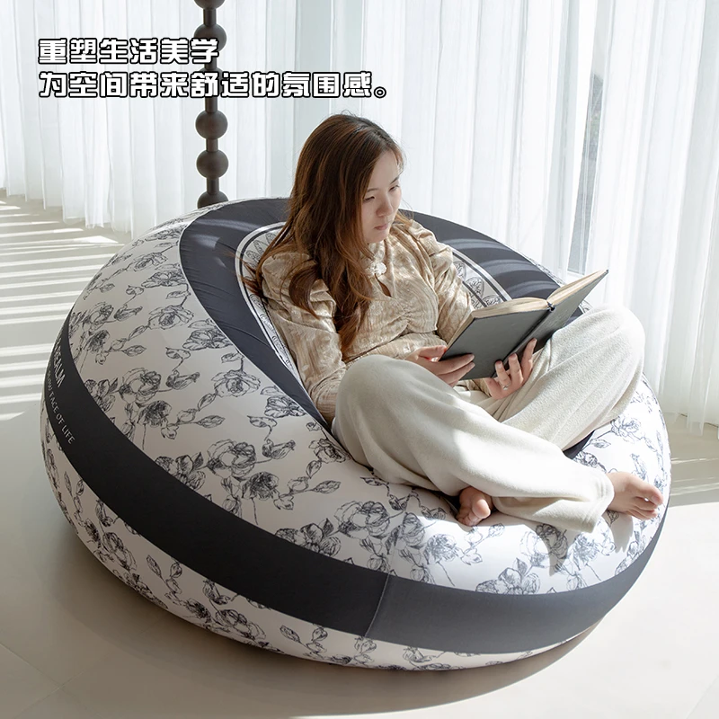 顾西懒人沙发榻榻米单人沙发椅阳台沙发椅客厅轻奢简约新中式个性