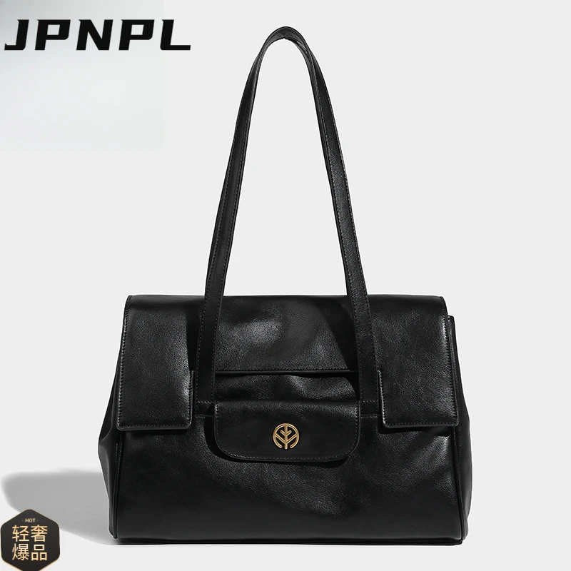 JPNPL2024新款托特包大容量百搭休闲小众复古手提肩包