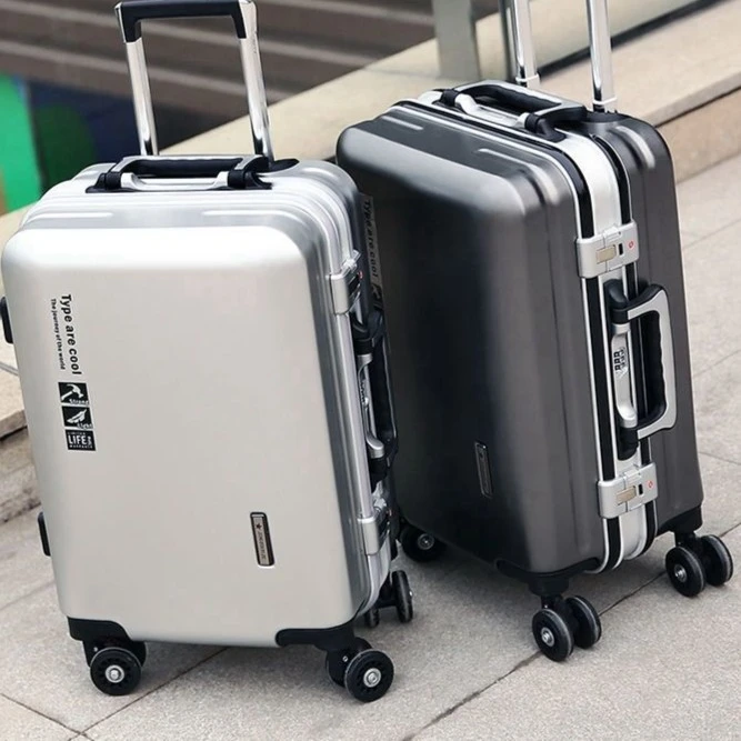 【新店特价】铝框行李箱男女学生拉杆箱密码箱子旅行箱登机箱包百搭