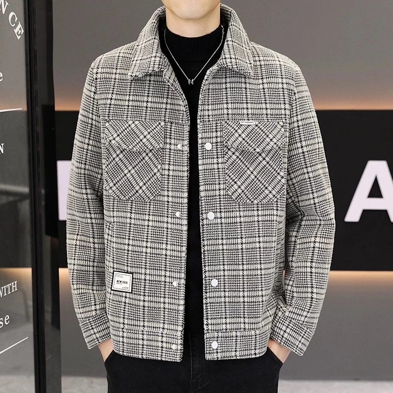 2024冬季金貂鲍8206翻领格子外套实体品质现拍现发银川仓发货