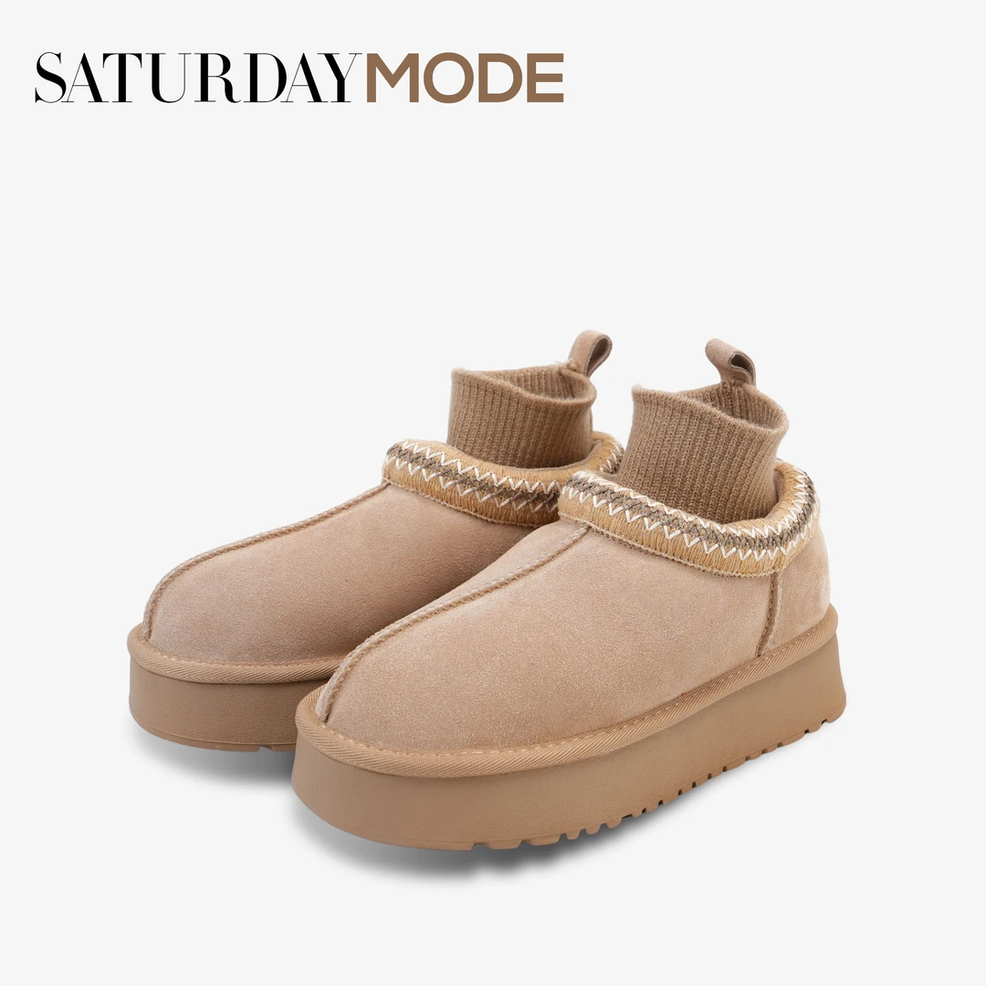 2024年新款冬季厚底雪地靴女款加绒保暖短靴防滑面包鞋MD44116H26