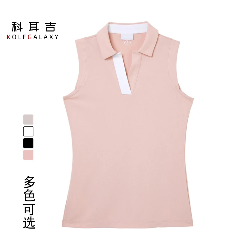 科耳吉高尔夫女士无袖背心时尚休闲百搭多色新款修身户外运动女T