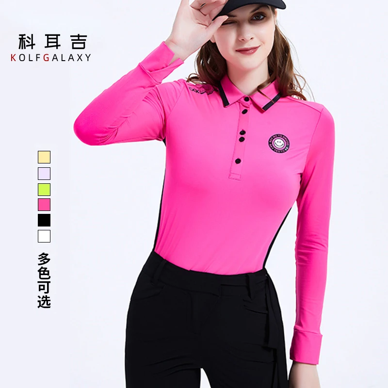 科耳吉 高尔夫女士防晒弹力透气修身速干打底衫运动时尚显瘦女装
