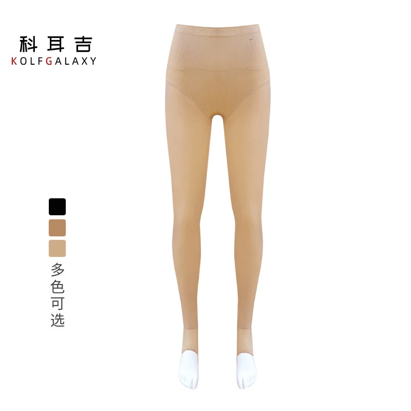 科耳吉高尔夫女装防晒自然无痕高弹秋冬加绒保暖连袜仿真光腿袜裤
