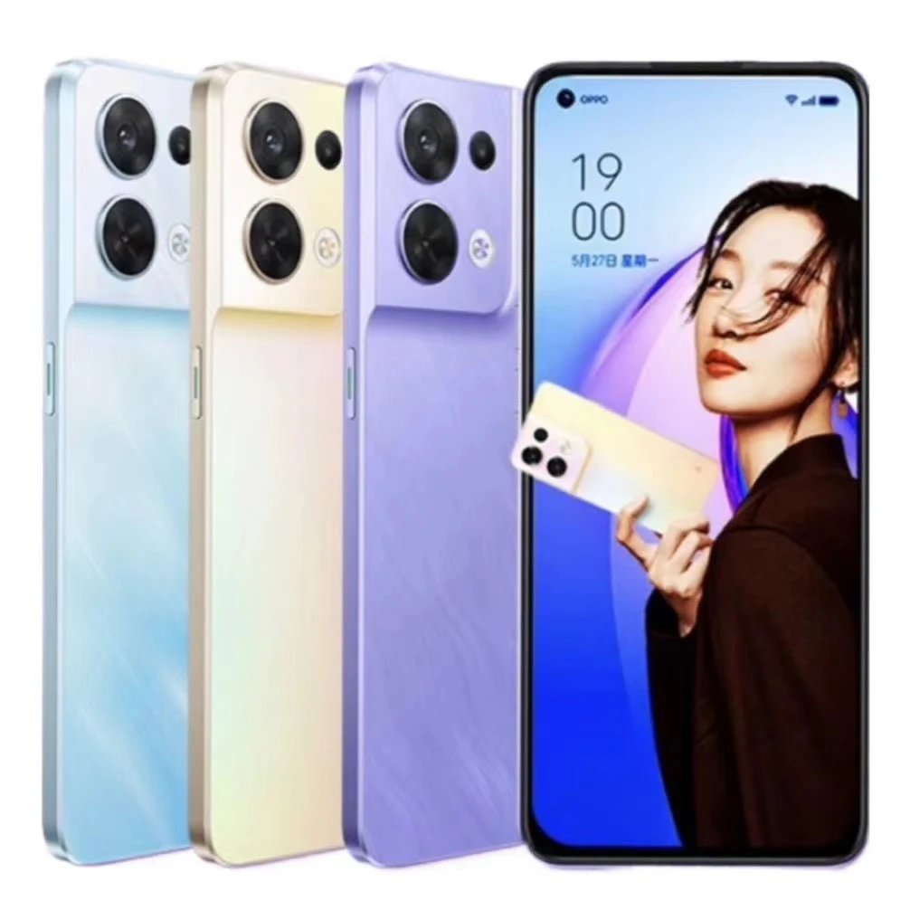 99新 OPPO Reno8全网通5G轻薄智能天玑1300美颜拍照游戏指纹手机