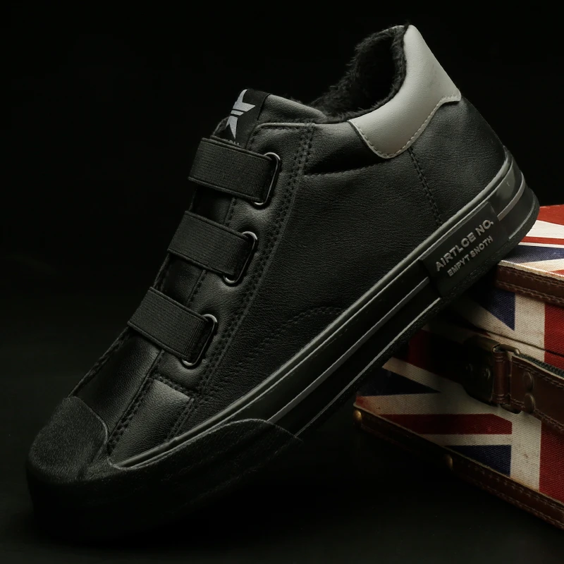 24922 男鞋春季新款一脚蹬懒人鞋男士时尚皮鞋加绒加厚潮鞋休闲鞋