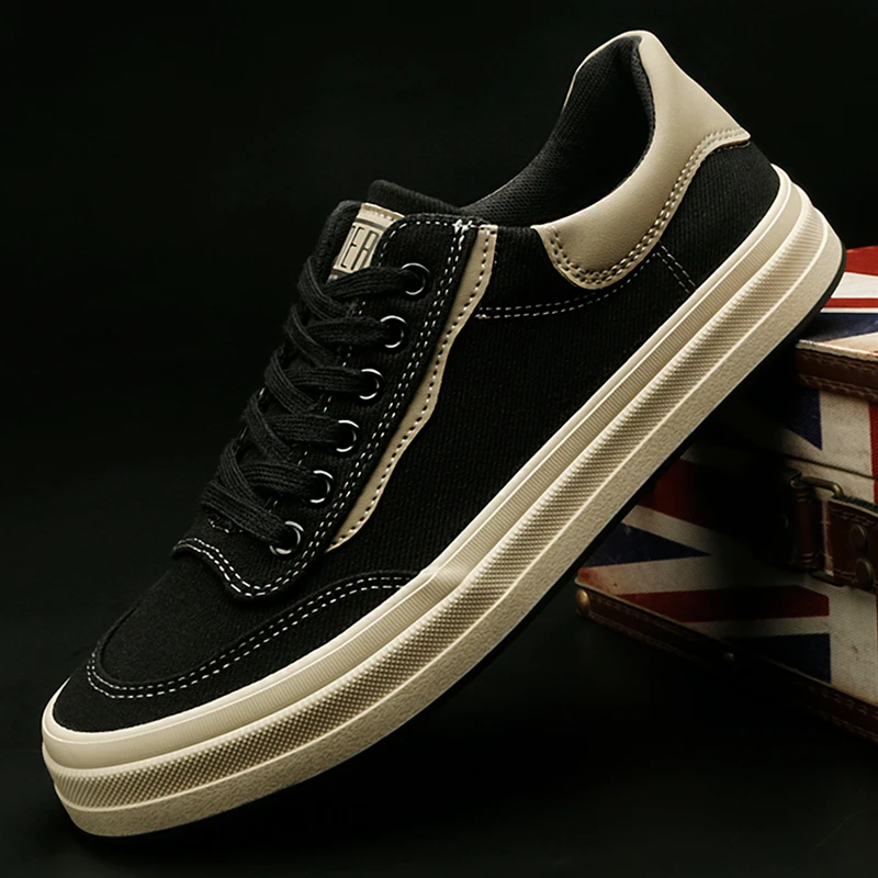 24827 男鞋低帮百搭男士帆布鞋新款秋季潮鞋韩版时尚透气休闲板鞋