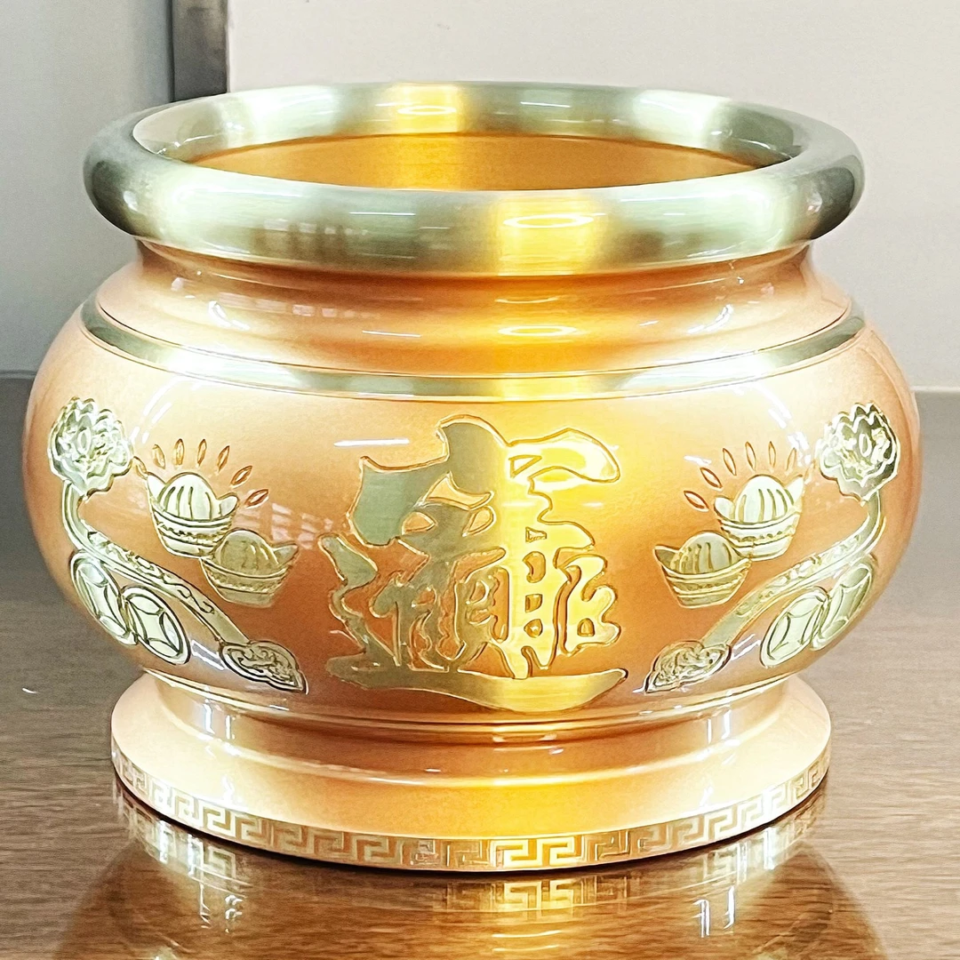 【神通铜器】4.5寸精品香炉家居工艺展示摆件