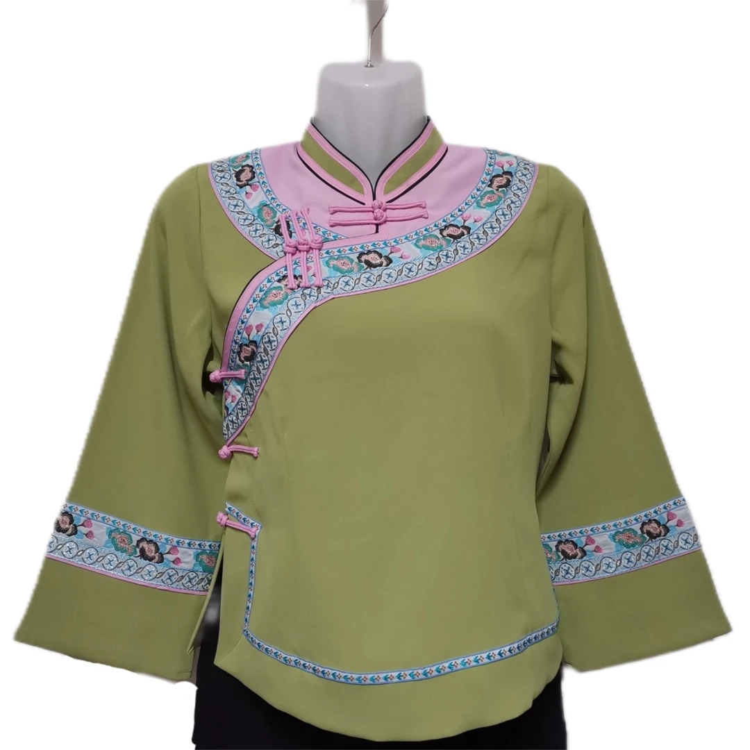 壮族少数民族特色服装绣花中国风修身民族风女士日常上衣传统外套