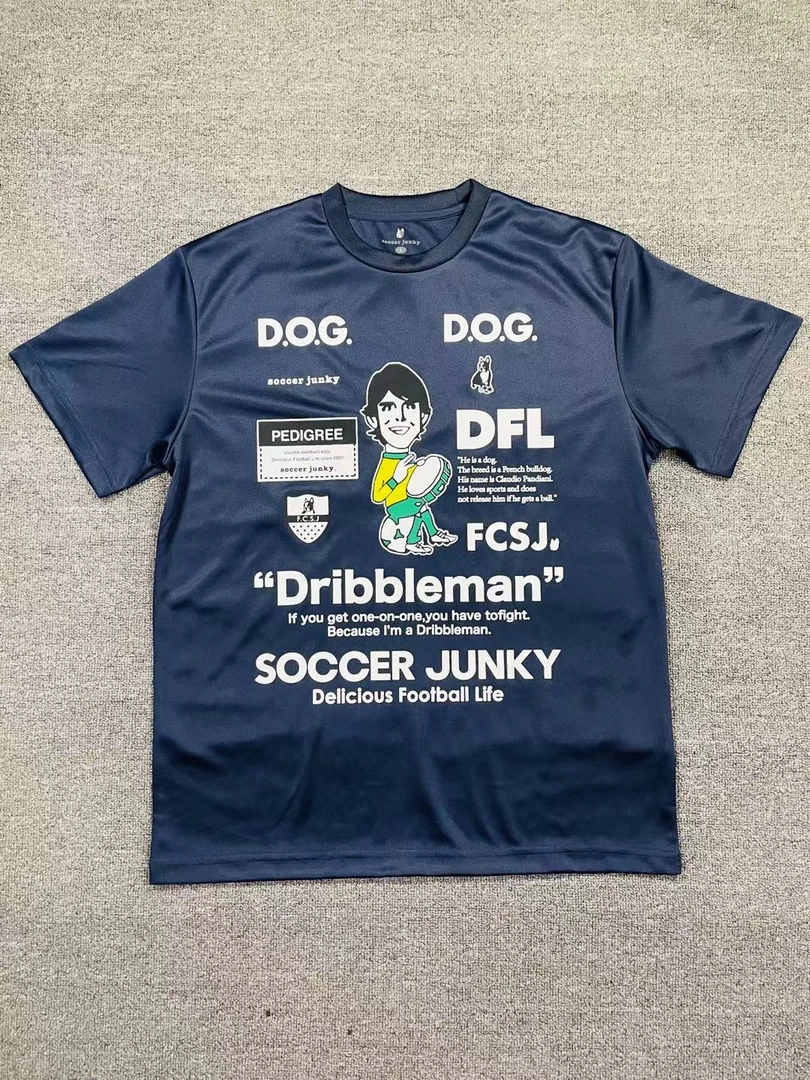 足球狗球星插画踢足球速干T恤