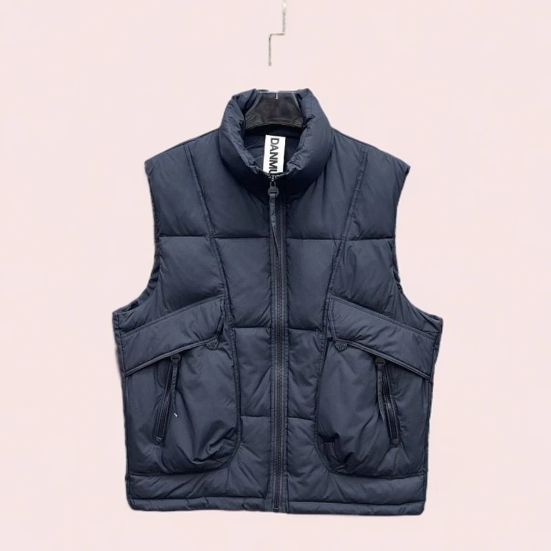 羽绒马甲2025新款男士秋冬轻薄连帽背心外穿潮流坎肩加厚帅气背心