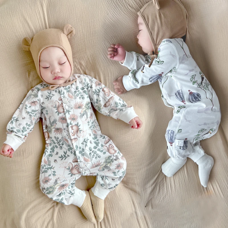婴儿衣服春秋款宝宝春季连体衣新生婴儿儿婴幼儿哈衣秋冬春款纯棉