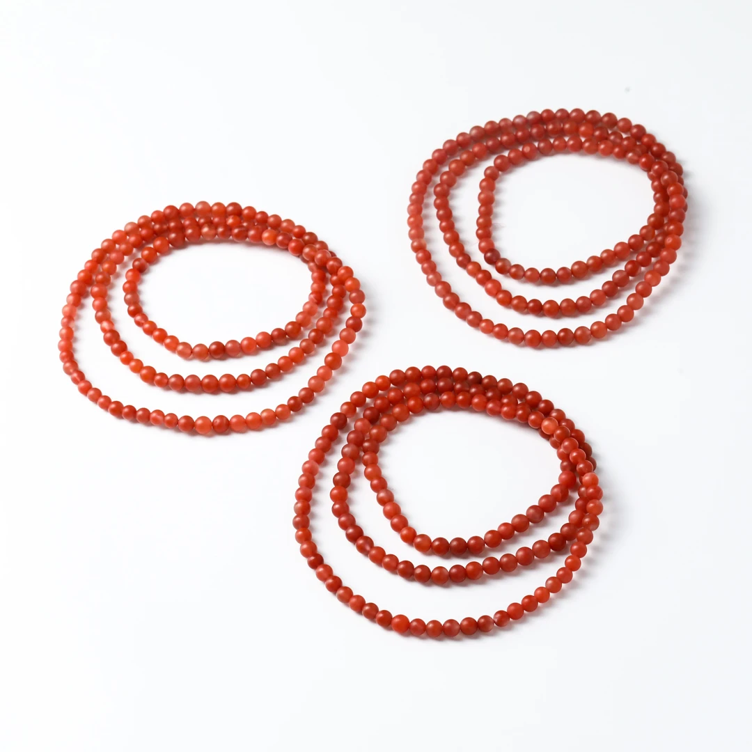 保山南红原矿无胶多圈手串约5mm+28-32g多样性发货，发其一0630-79