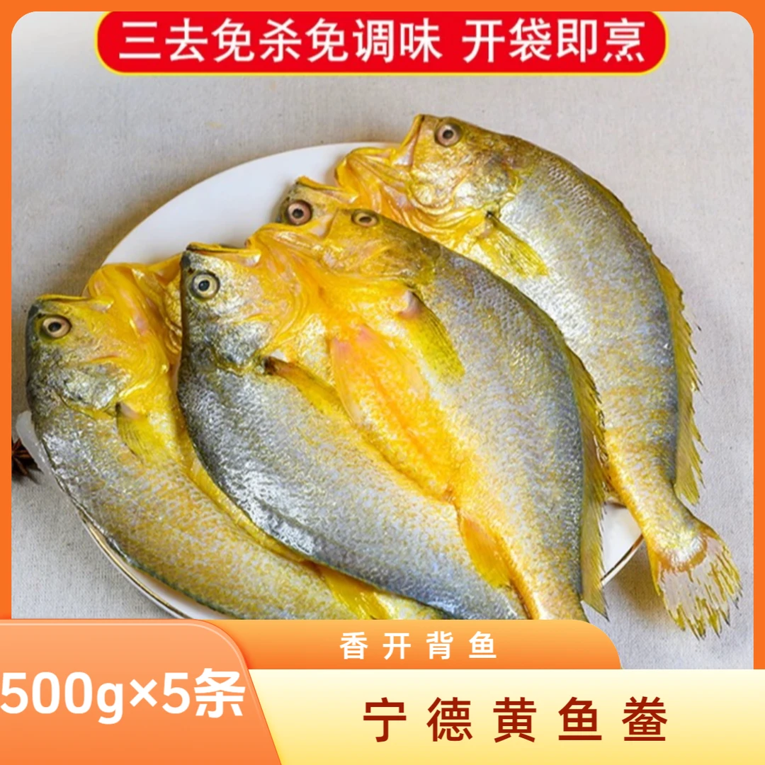 【2500g5大条】福建宁德黄鱼鲞特产醇香开背大黄鱼鲞半干黄花鱼水产