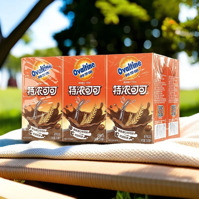 【上品冠推荐】特浓可可250ml/麦香椰汁250ml早餐营养即食谷物食品