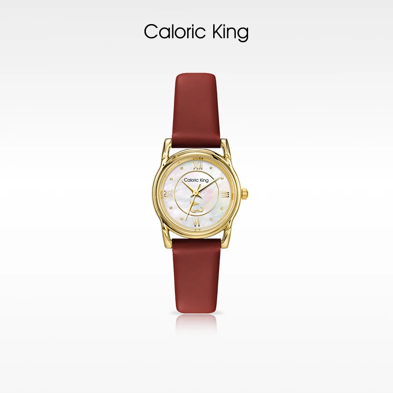 Caloric King【新春限定】新春款百搭手表女款防水五金女孩