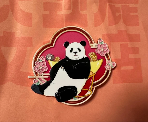 熊猫花朵形冰箱贴