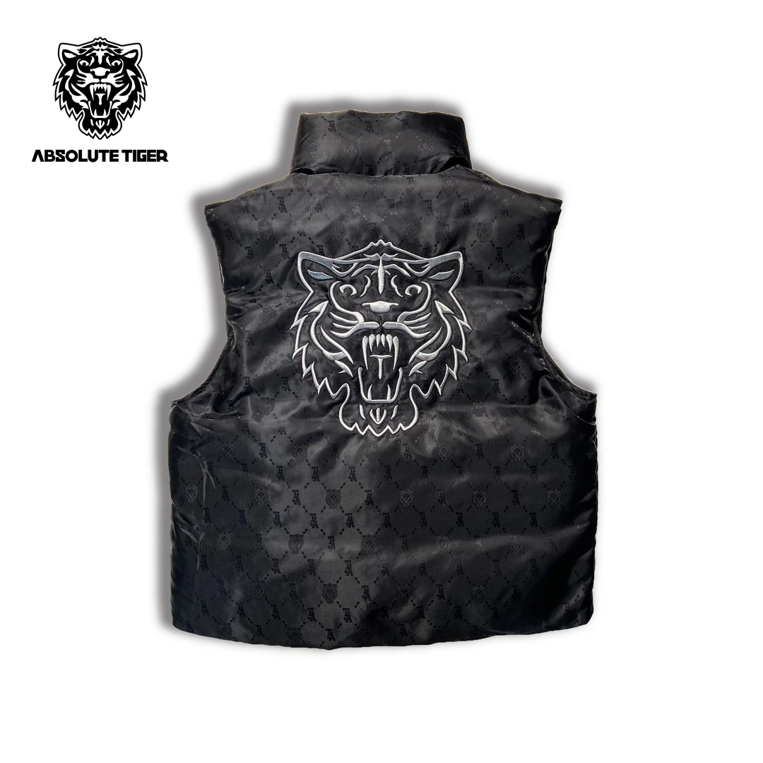 ABSOLUTE TIGER冬季刺绣马夹加厚保暖提花262