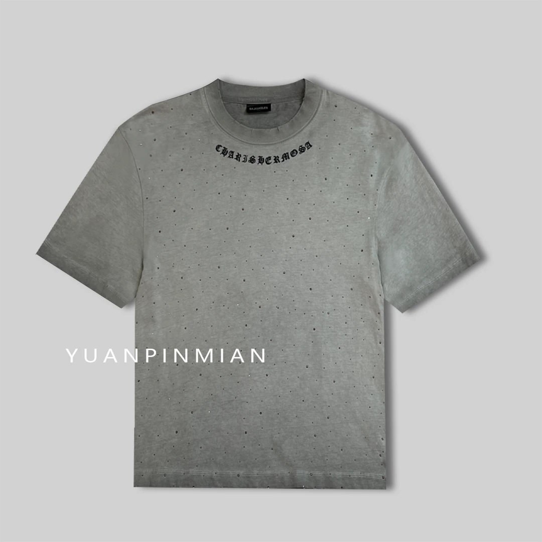 【满天星】潮牌欧美时尚圆领纯棉短T恤 8808