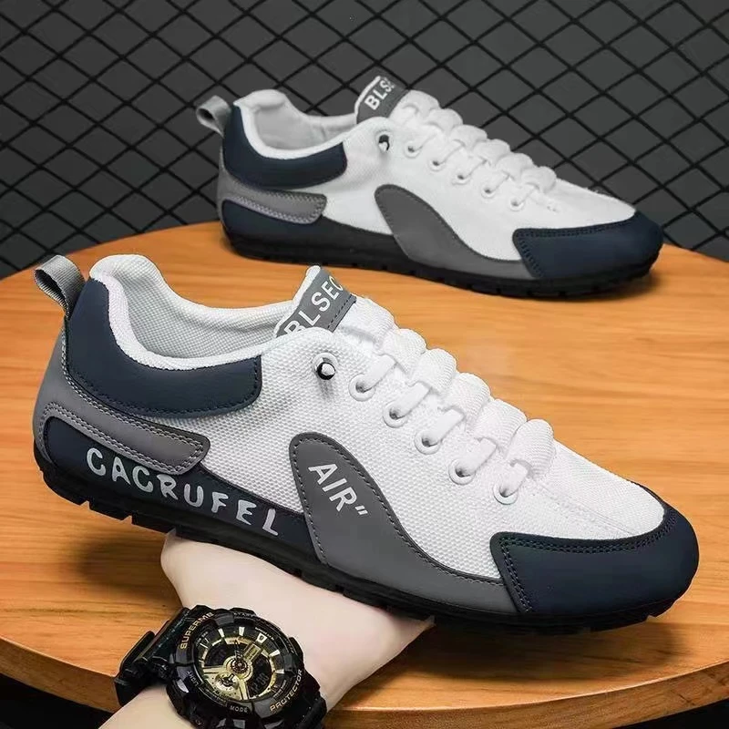 男鞋2025夏季爆款休闲百搭透气网面薄款一脚蹬潮鞋豆豆鞋单鞋