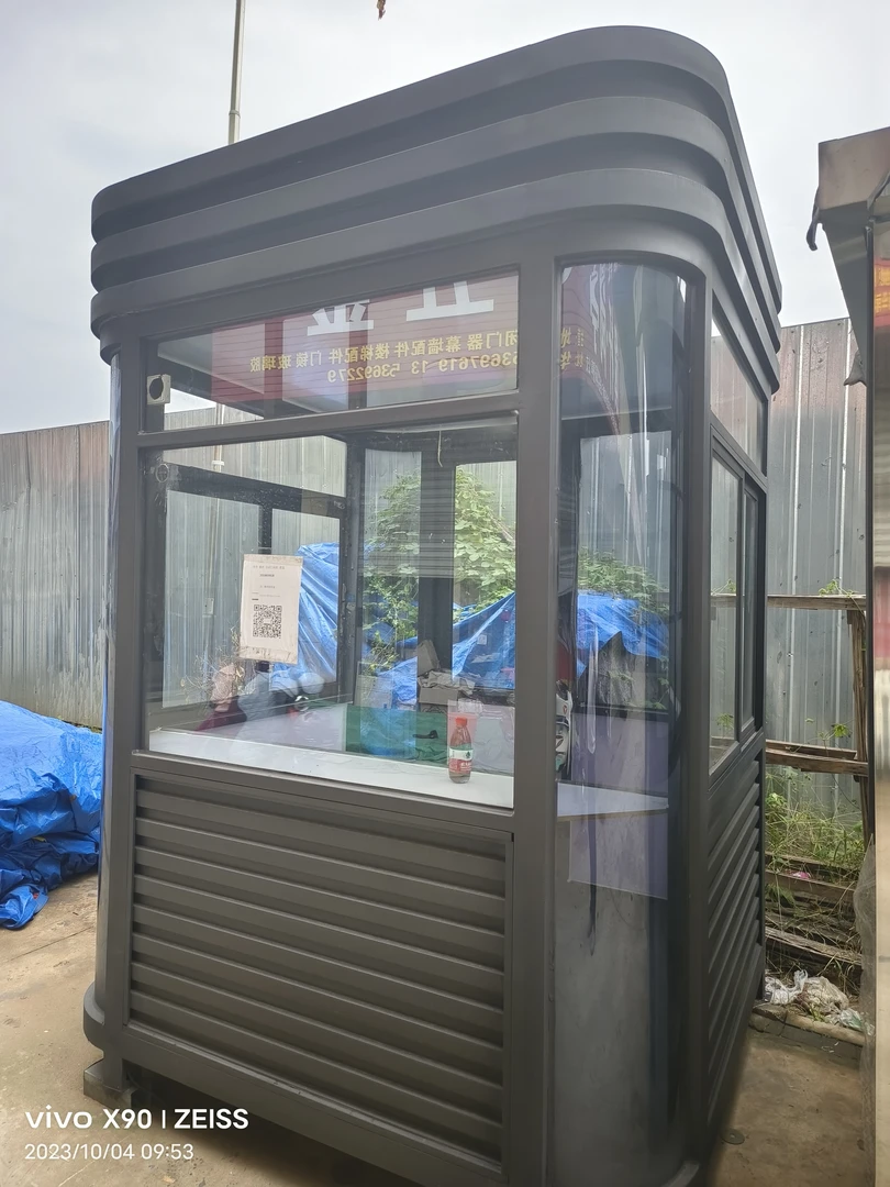 定制款钢结构岗亭小区门位不锈钢岗亭移动岗亭