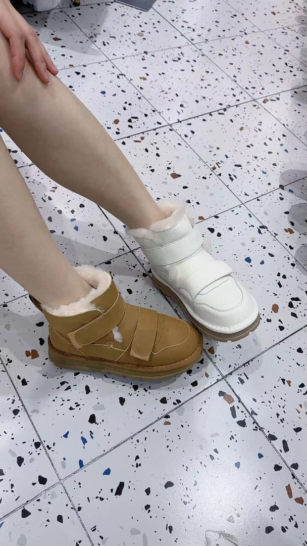 【华小姐】秋冬季新款时尚潮流圆头平底百搭雪地靴99-185