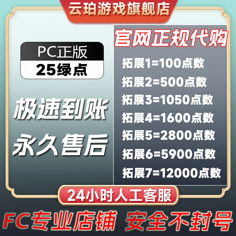 FC25绿点 充值 FC24可继承 代充点数 PC端【正规白卡 安全放心】