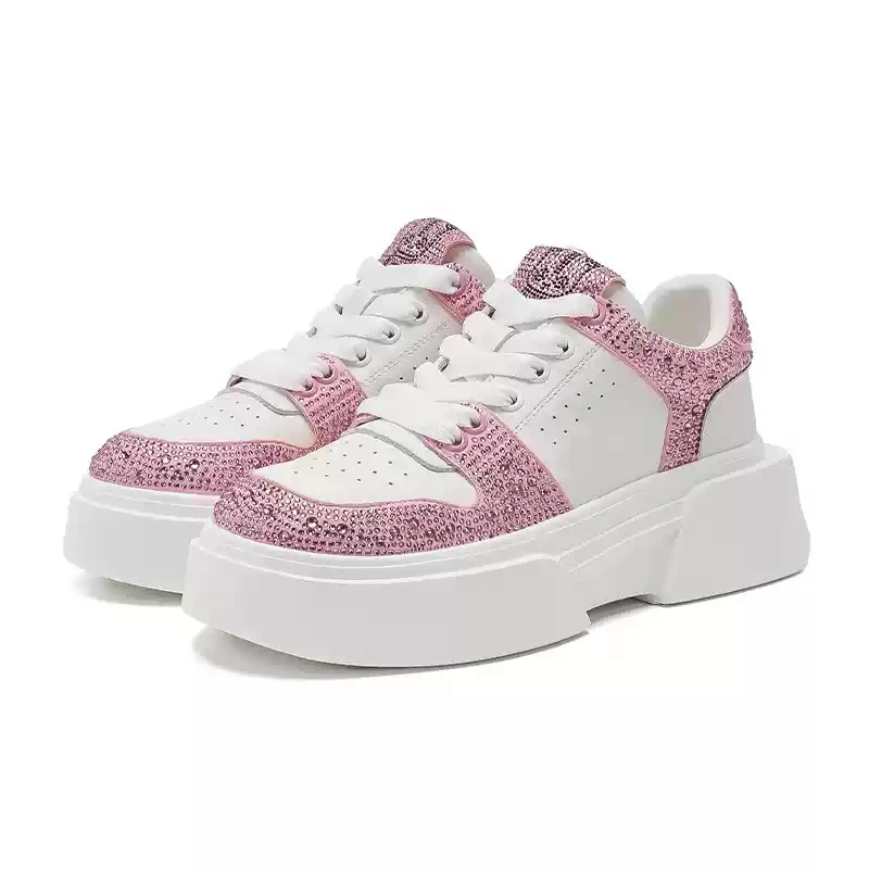 Harson/哈森新款厚底休闲鞋多巴胺粉女鞋HC230606