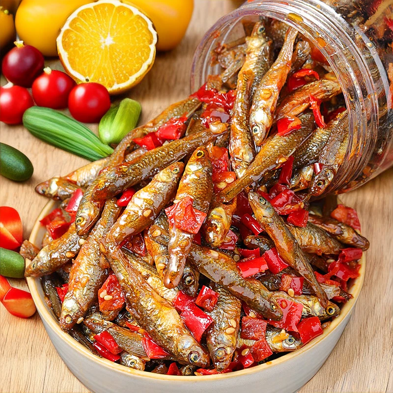 香辣柴火鱼下饭菜罐装湖南特产湘味香辣柴火鱼香酥小鱼仔220g/瓶