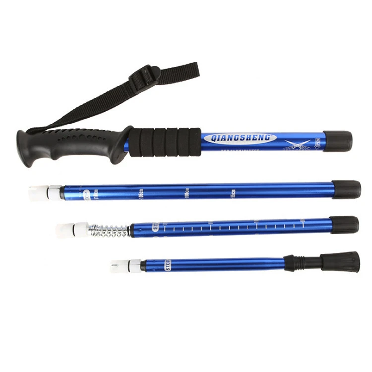 户外登山杖手杖铝合金超轻伸缩杖男女爬山装备健走登山拐杖拐棍