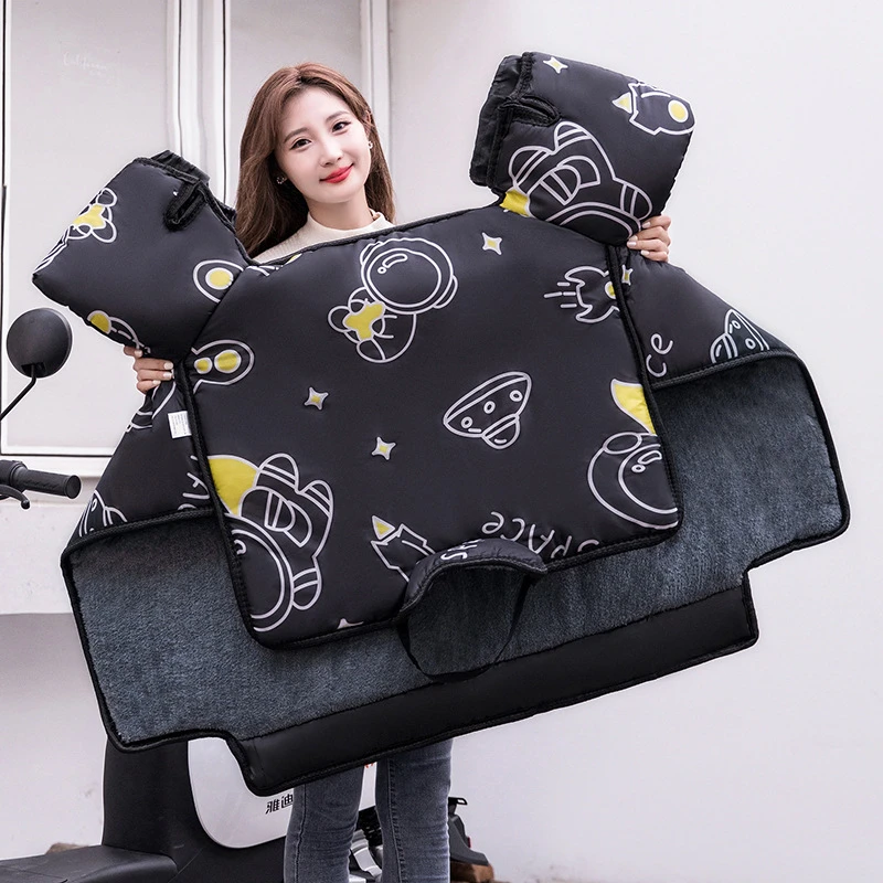 电动车挡风被冬季加绒保暖加厚防水挡风衣电瓶摩托三轮通用防风罩