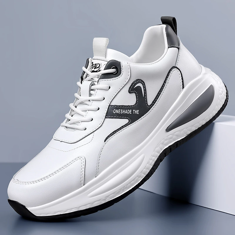 休闲皮鞋2024春款软底男士英伦百搭透气潮鞋子运动休闲鞋