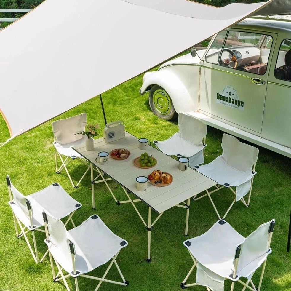 便携式户外折叠桌椅蛋卷桌野餐露营装备