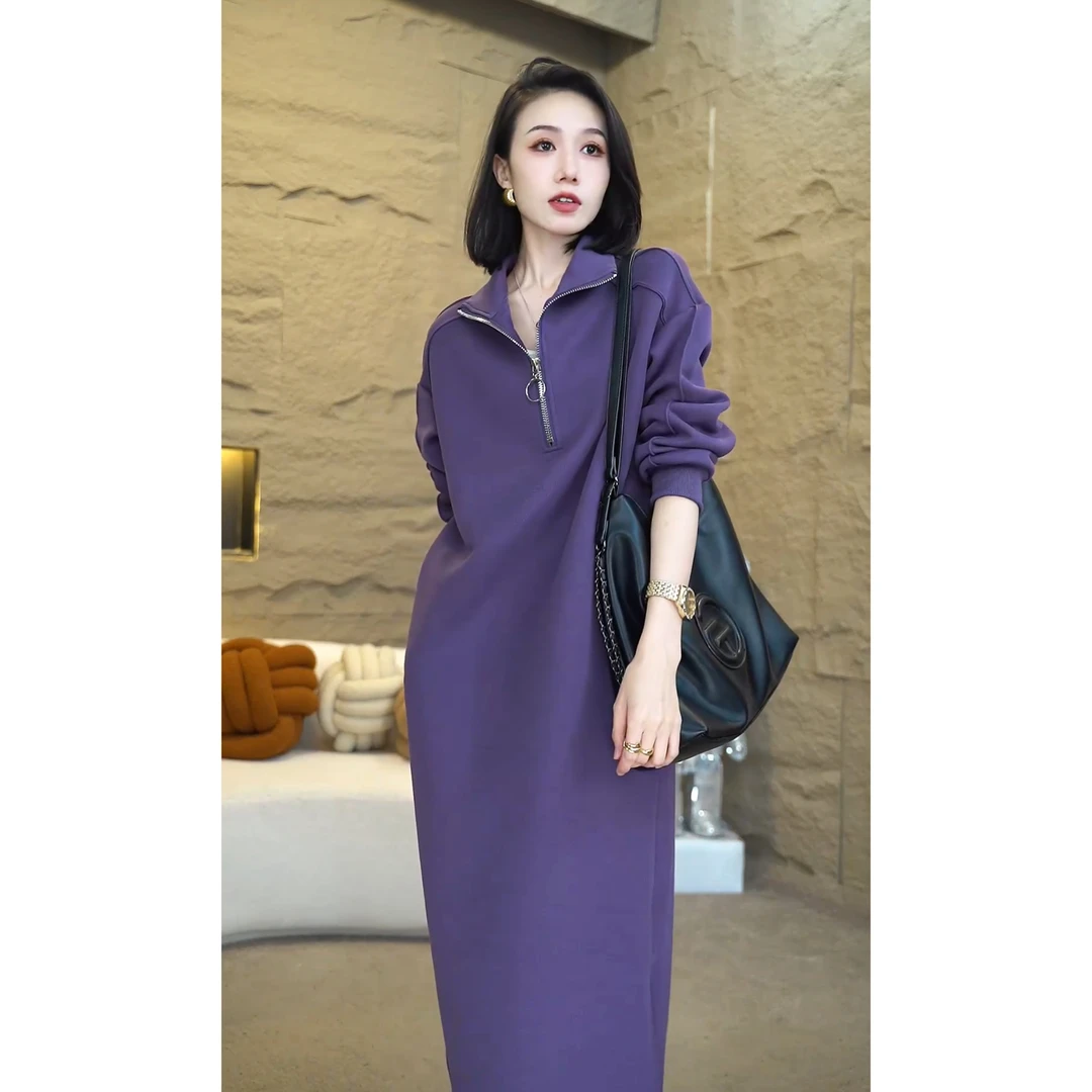 欧颍昇秋季新款洋气上档次轻奢小众高级感女装气质服装连衣裙6925